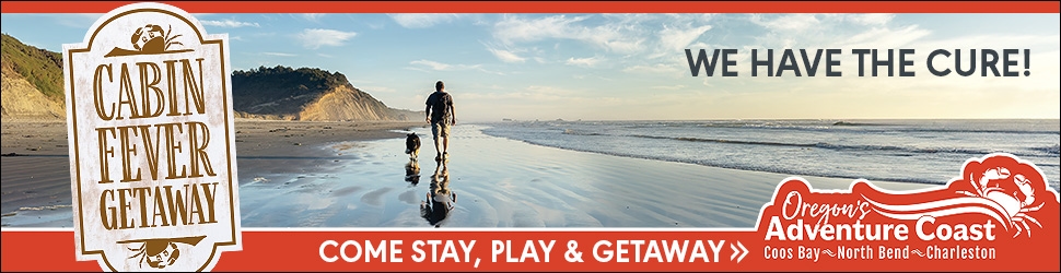 Cabin Fever Sign - Man & Dog on Beach