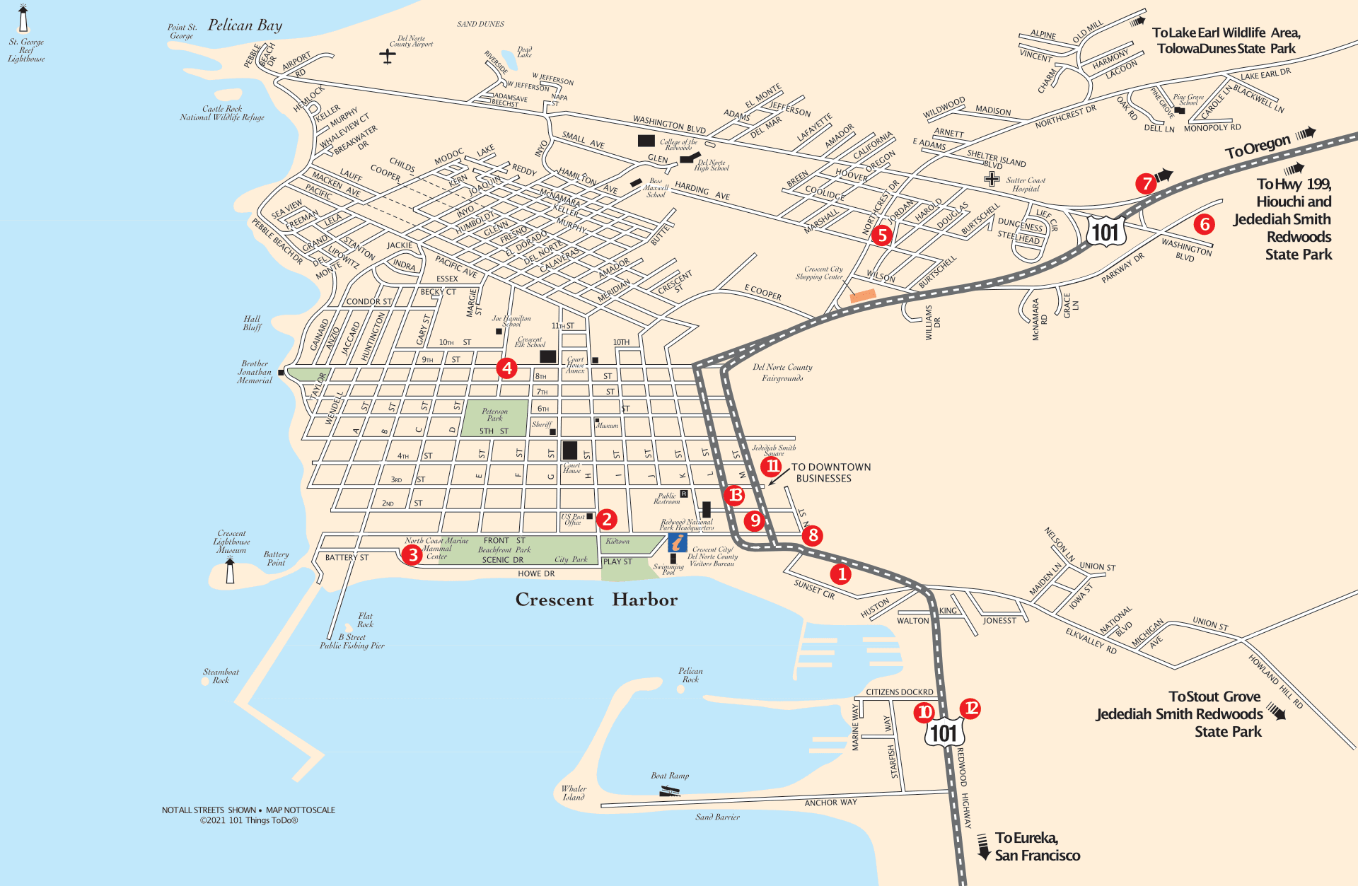 Map of Crescent City