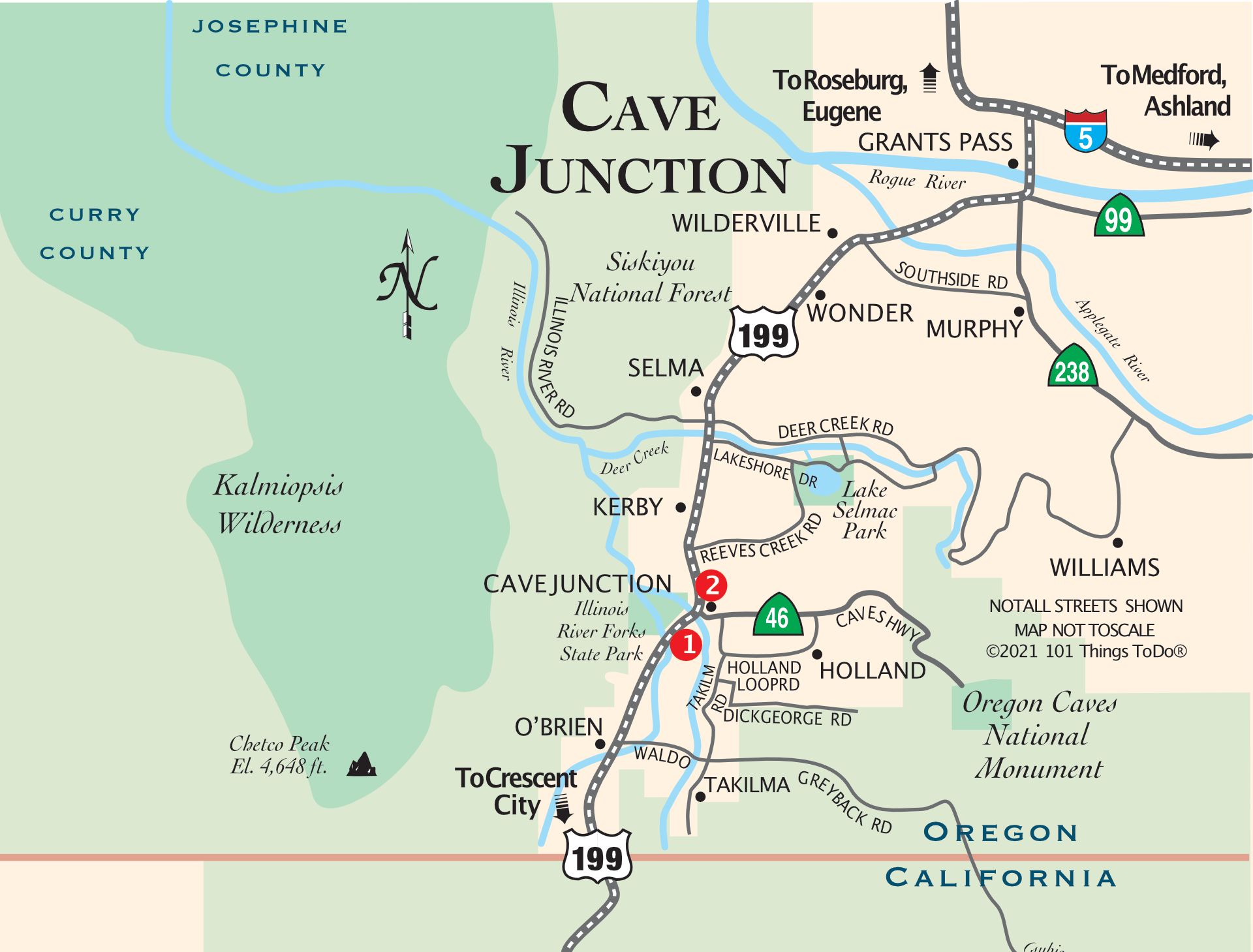 Map of Cave Junction