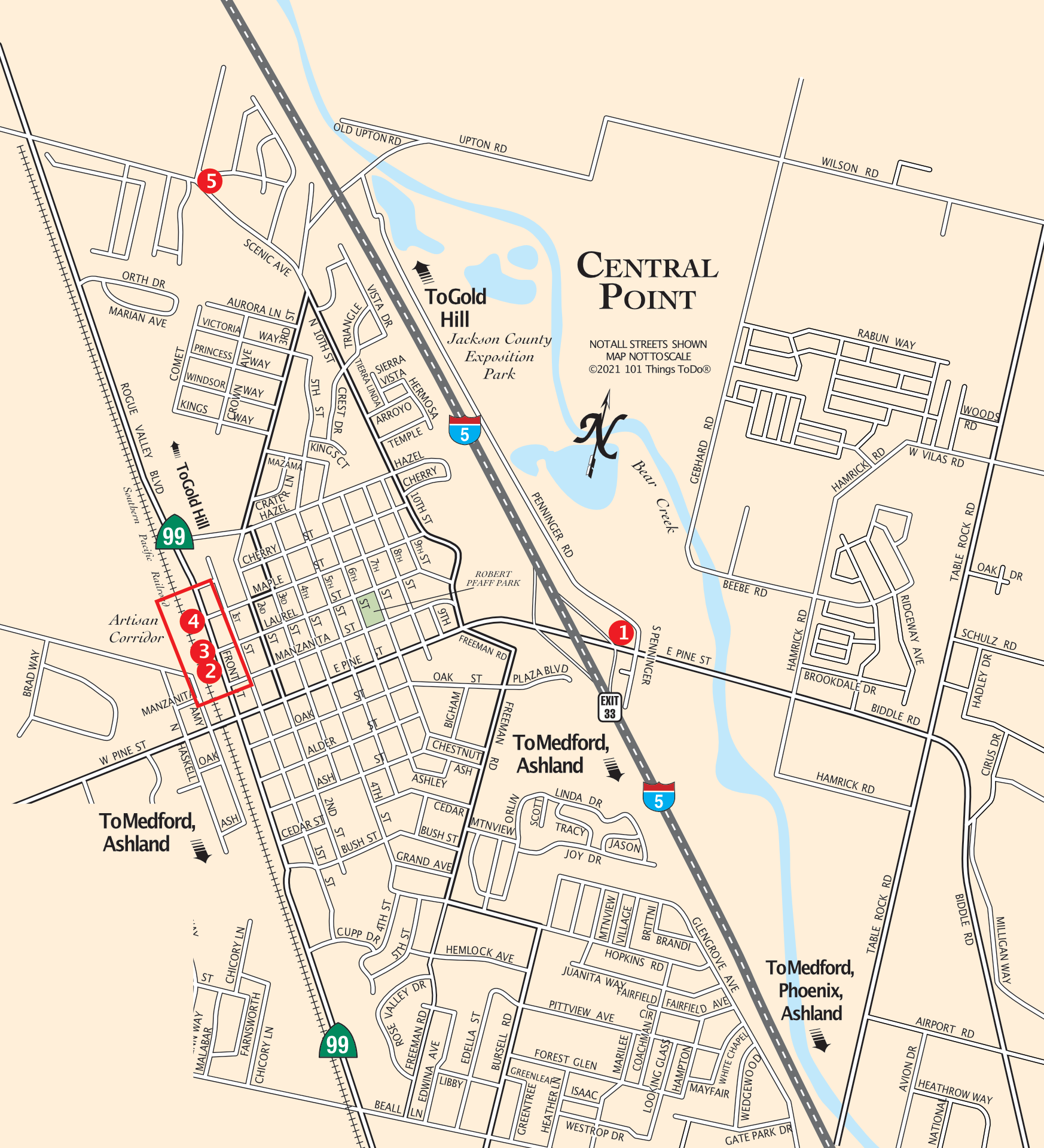 Map of Central Point