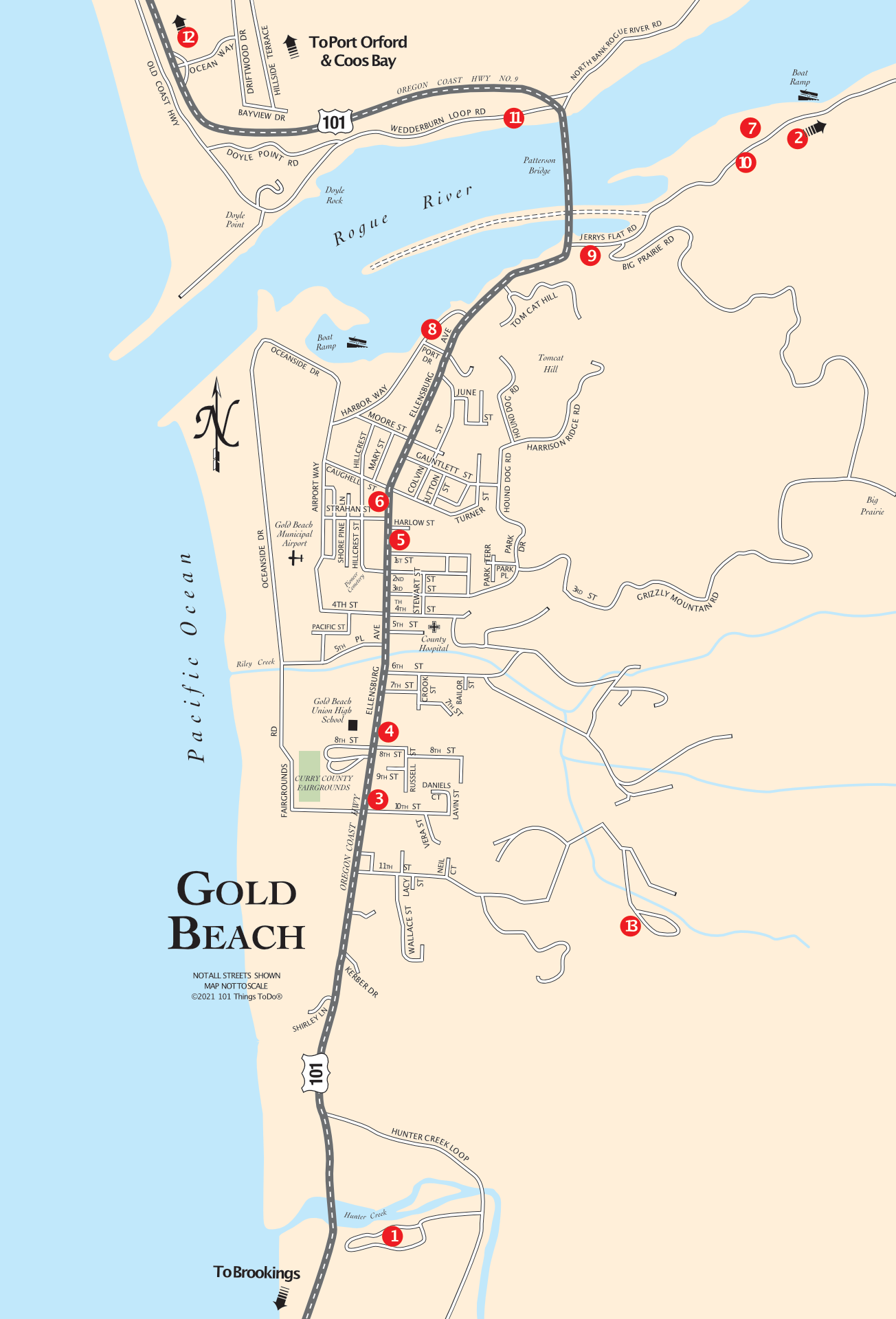 Map of Gold Beach