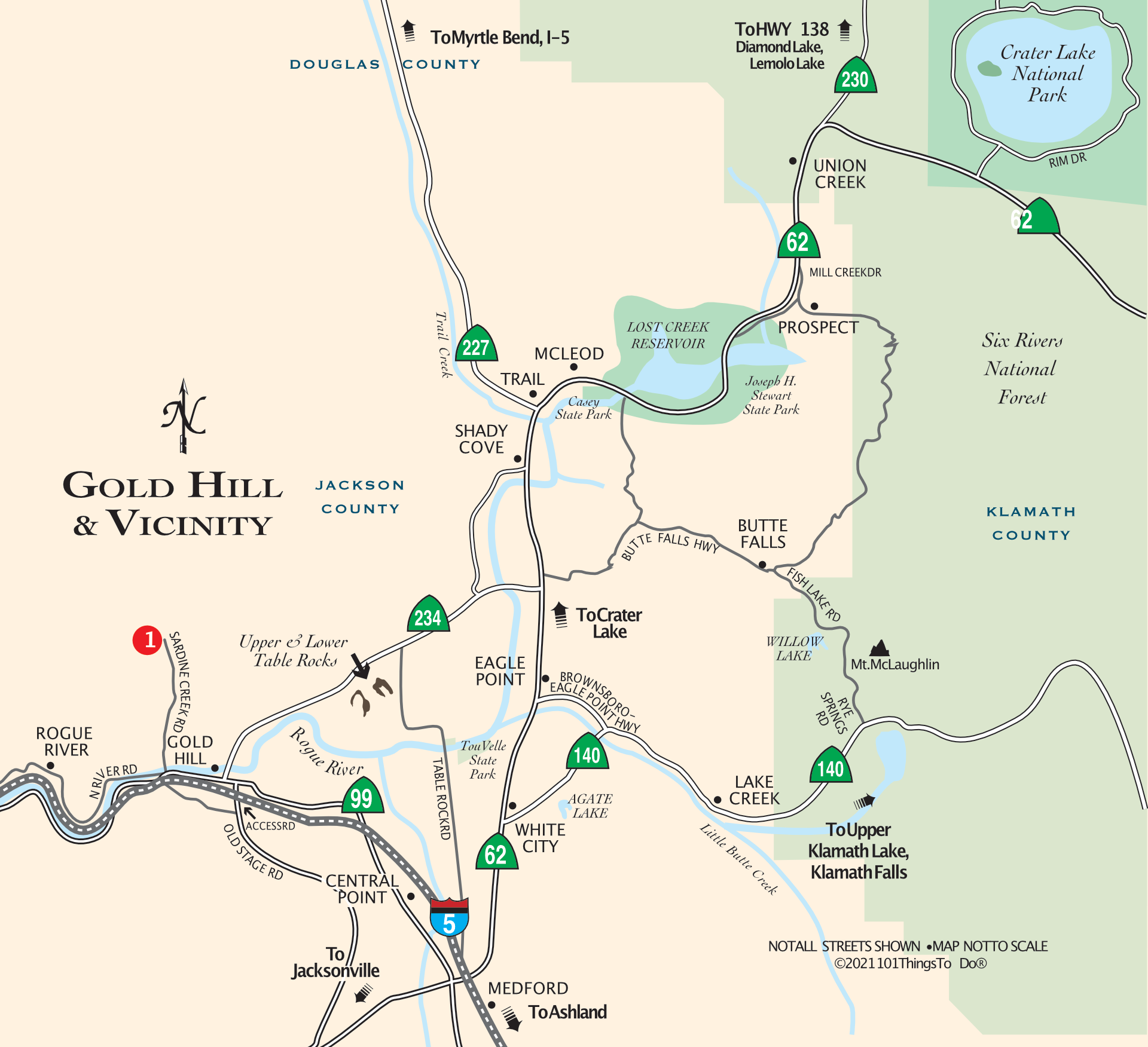 Map of Gold Hill