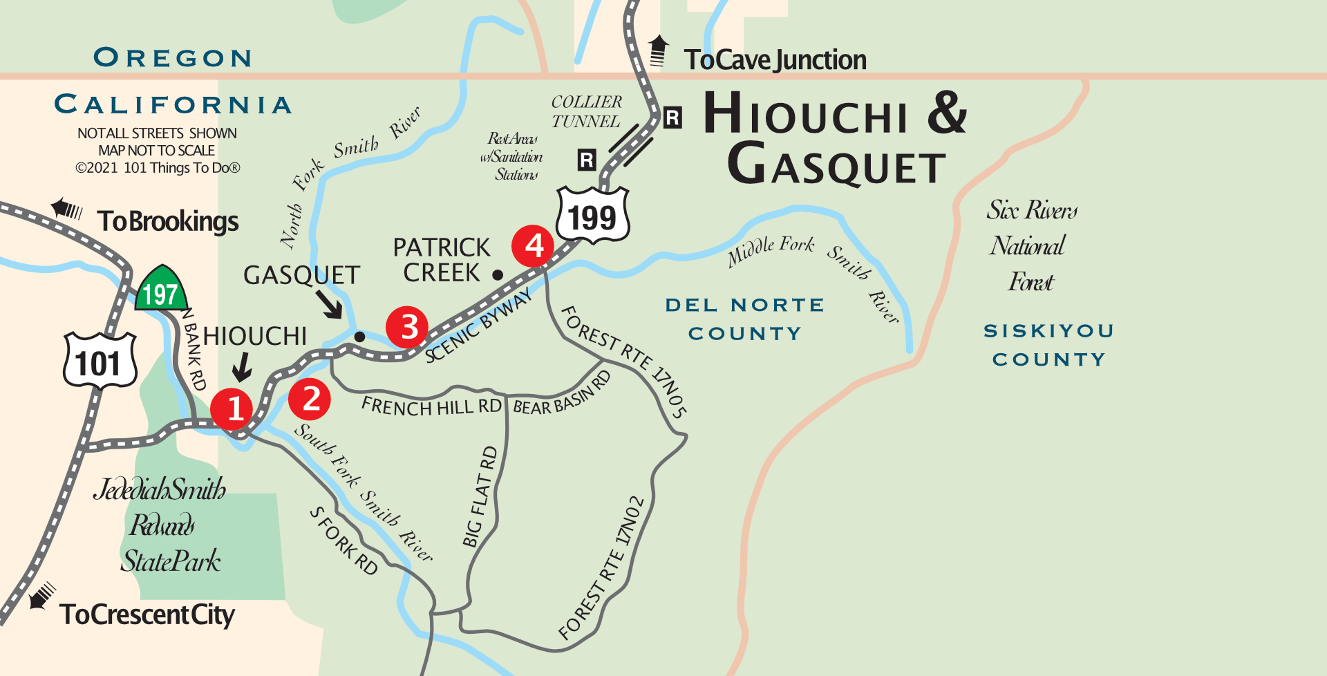 Map of Hiouchi & Gasquet