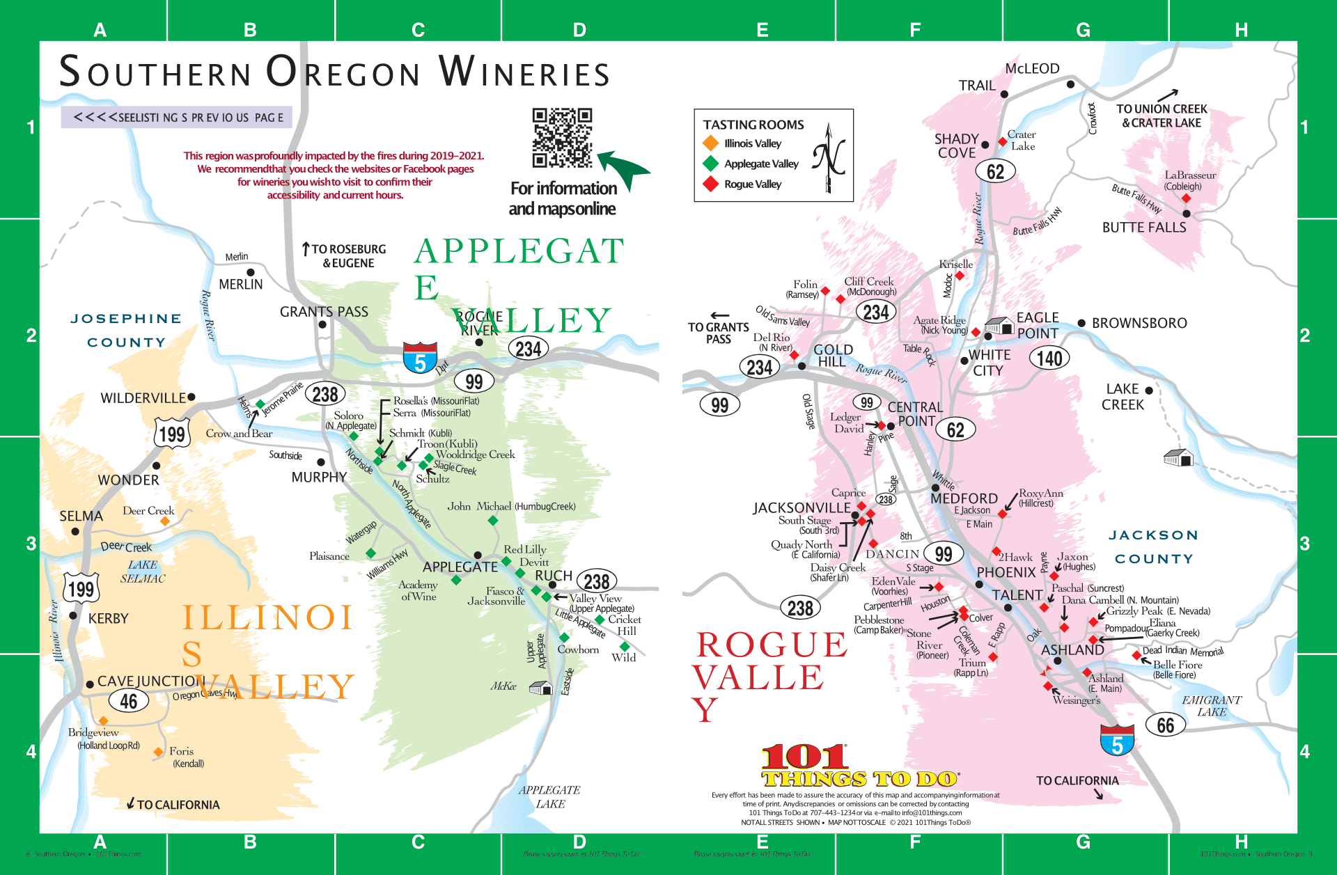 Map of Oregon Wine
